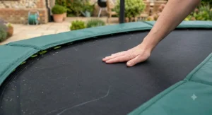 High-quality UV-treated jumping mat surface on a 10ft trampoline.