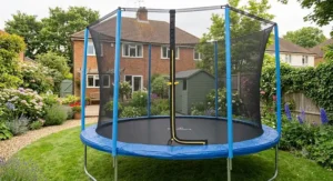 Weather-resistant 10ft family trampoline built for UK outdoor conditions