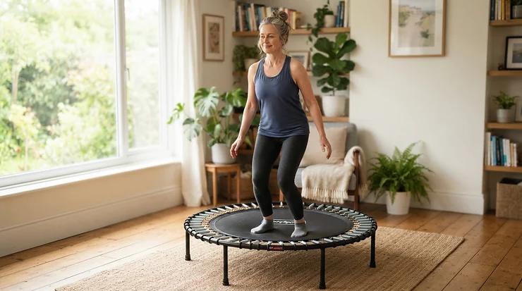 Testing joint comfort during a bellicon vs standard rebounder workout session.