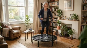 Morning gentle workout routine utilising the best rebounder for elderly people
