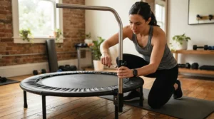 Checking if a universal balance bar for fitness trampoline fits a standard rebounder
