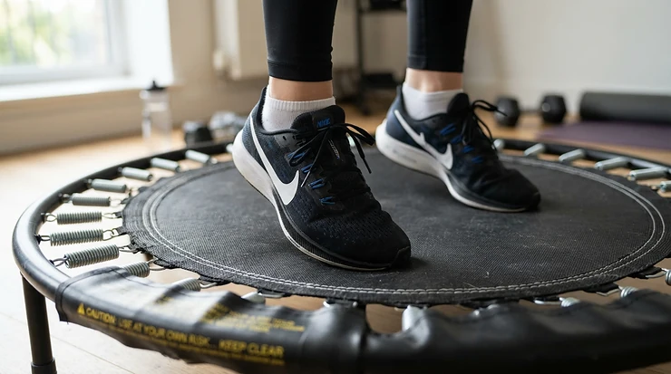 Joint-friendly exercise session on a rebounder under £150 for low-impact cardio